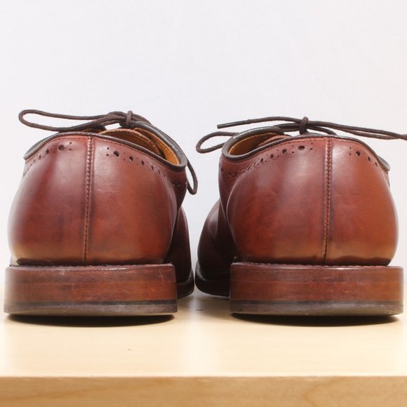 [SOLD]Allen Edmonds 8.5 D Men's Shoe 🇺🇸 Hastings Perforated Wholecut Chili EUC - Picture 4 of 8